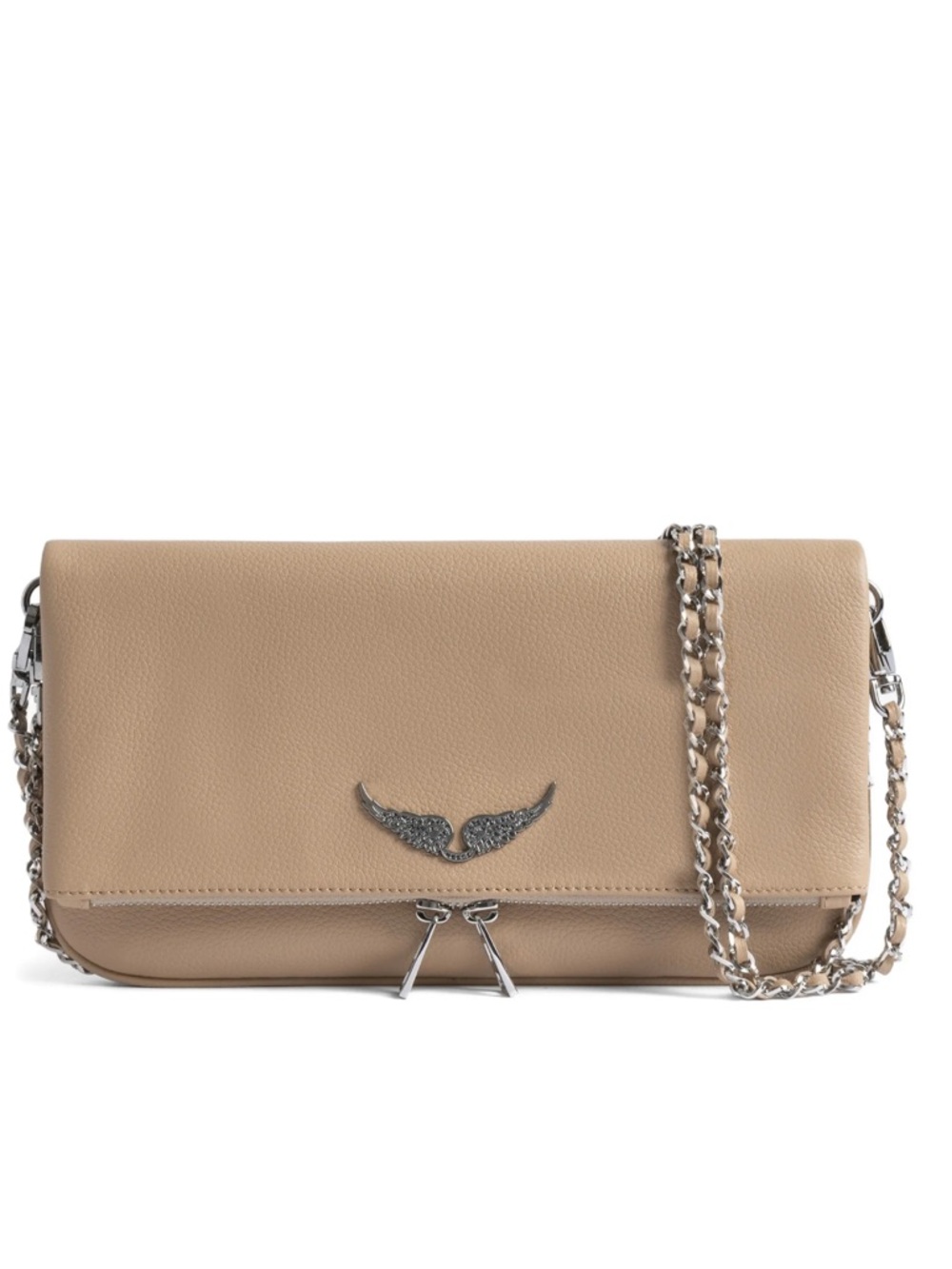 $328 Zadig&Voltaire Rock Grained leather clutch bag NWOT - Picture 4 of 12